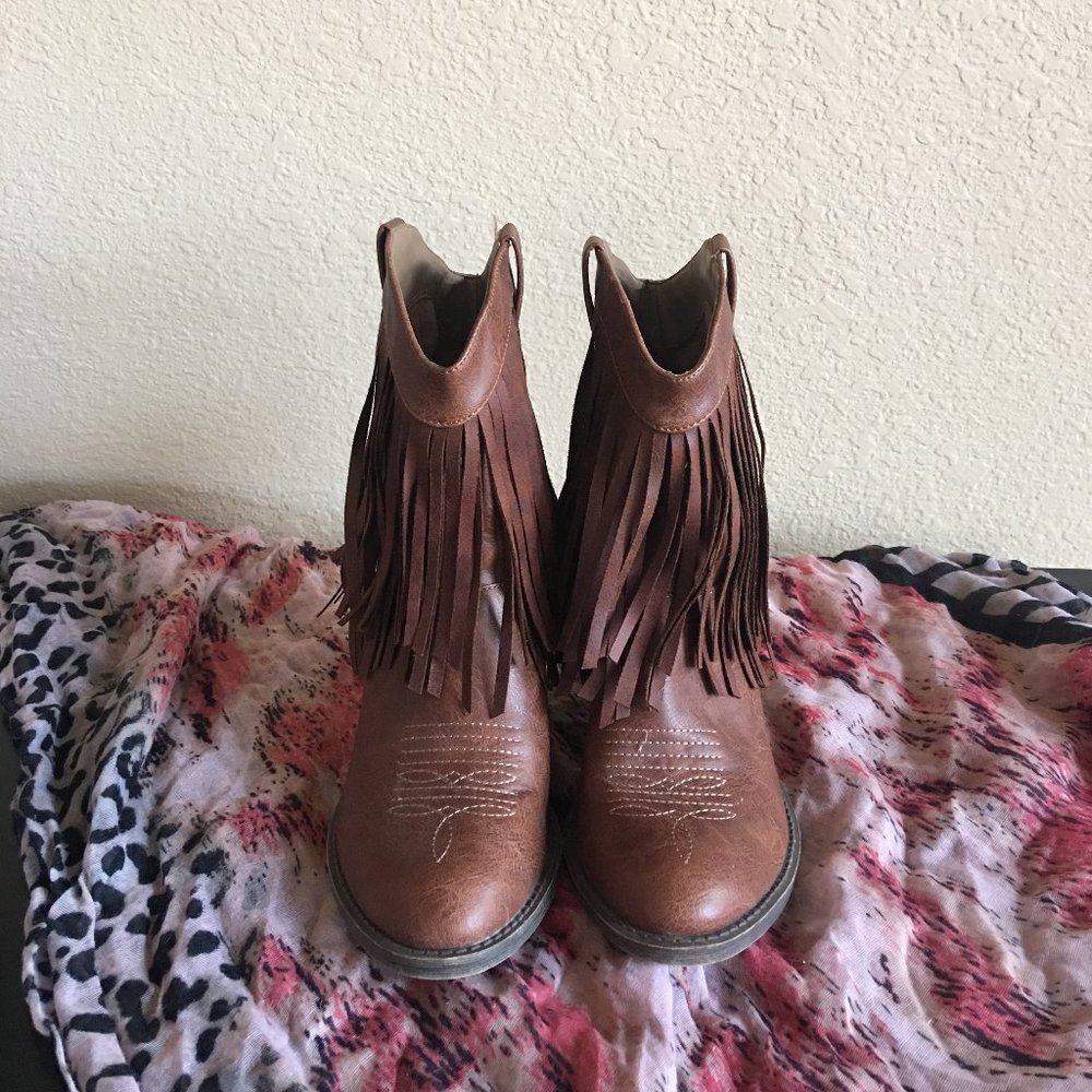 Jellypop Fringe Western Boots